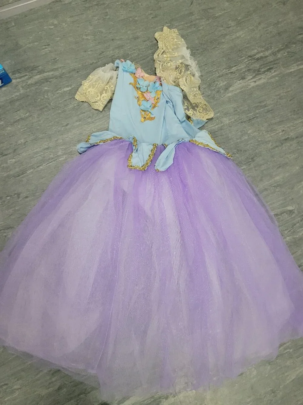 Blue and Purple Princess Costume Dress
